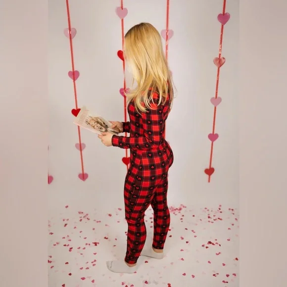 NWT 2010 Vintage PINK Victoria’s Secret Thermal Onesie Back Flap Holiday Rare - Picture 16 of 16